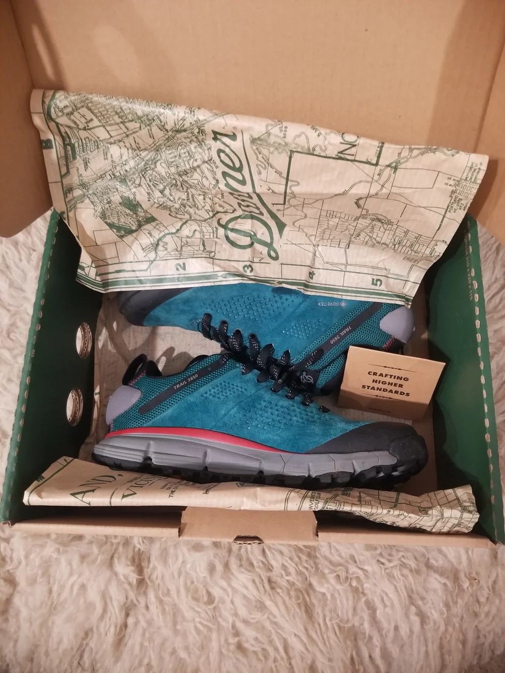 Danner Women’s Teal and Black Trail Sneaker Featuring Vibram